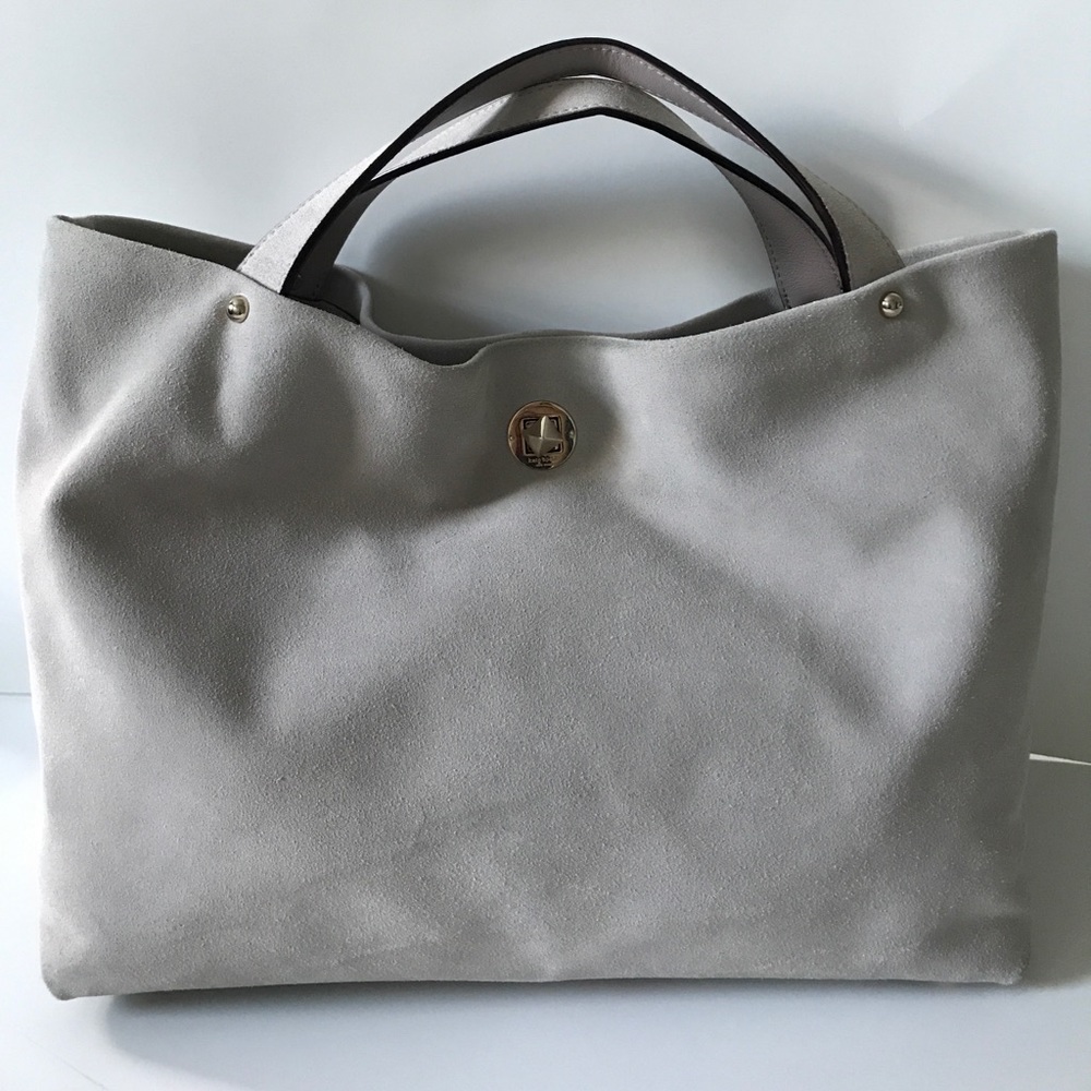 Kate Spade Gray Suede Handbag